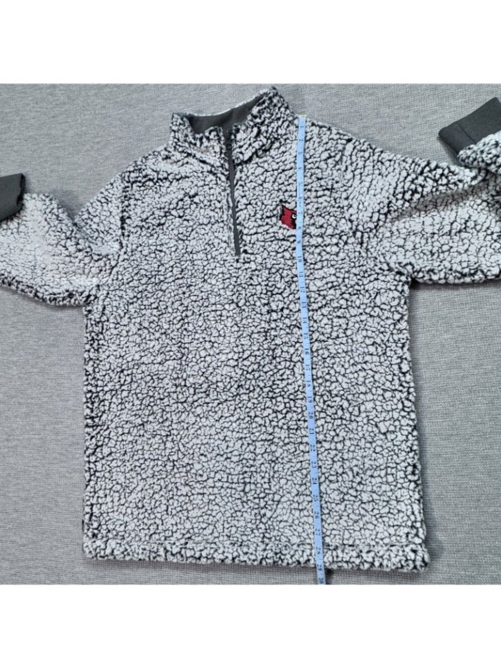 North & Acrux 1/4 Zip Jacket Womens Gray Cardinal Sherpa Pullover Long Sleeve XL - Picture 10 of 12